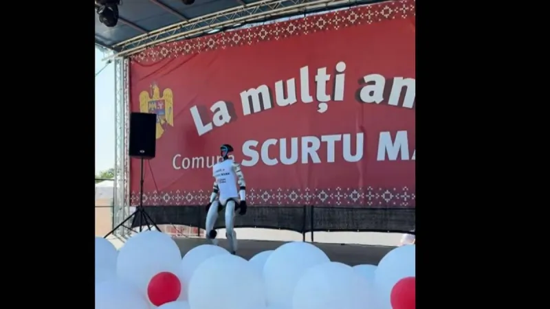 Dancing Robot Causes Short-Circuit in Scurtu Mare